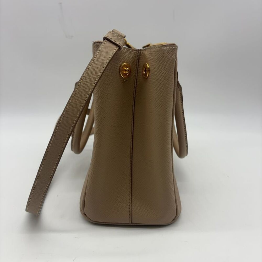 Prada Saffiano Beige Leather Satchel - Picture 6 of 8